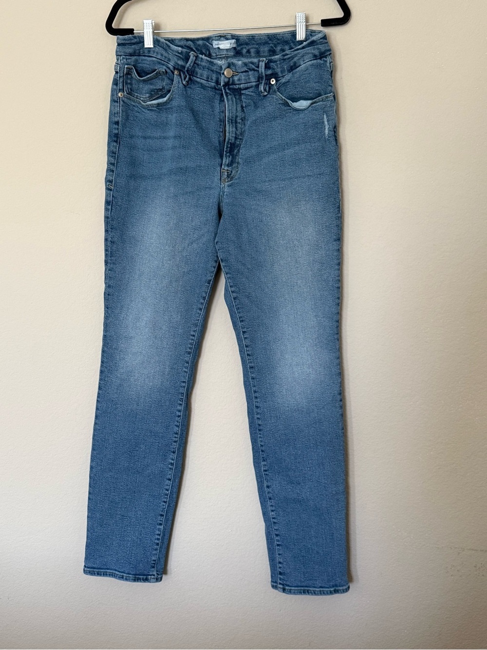 Good American Size 15 Medium Wash Straight Leg Jeans 31” Inseam - Picture 2 of 8
